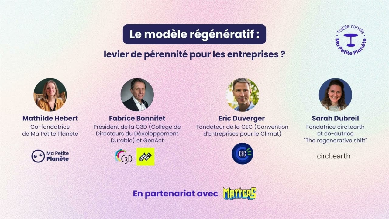 Webinaire MPP - Le modèle régénératif : levier de pérénnité pour les entreprises ?