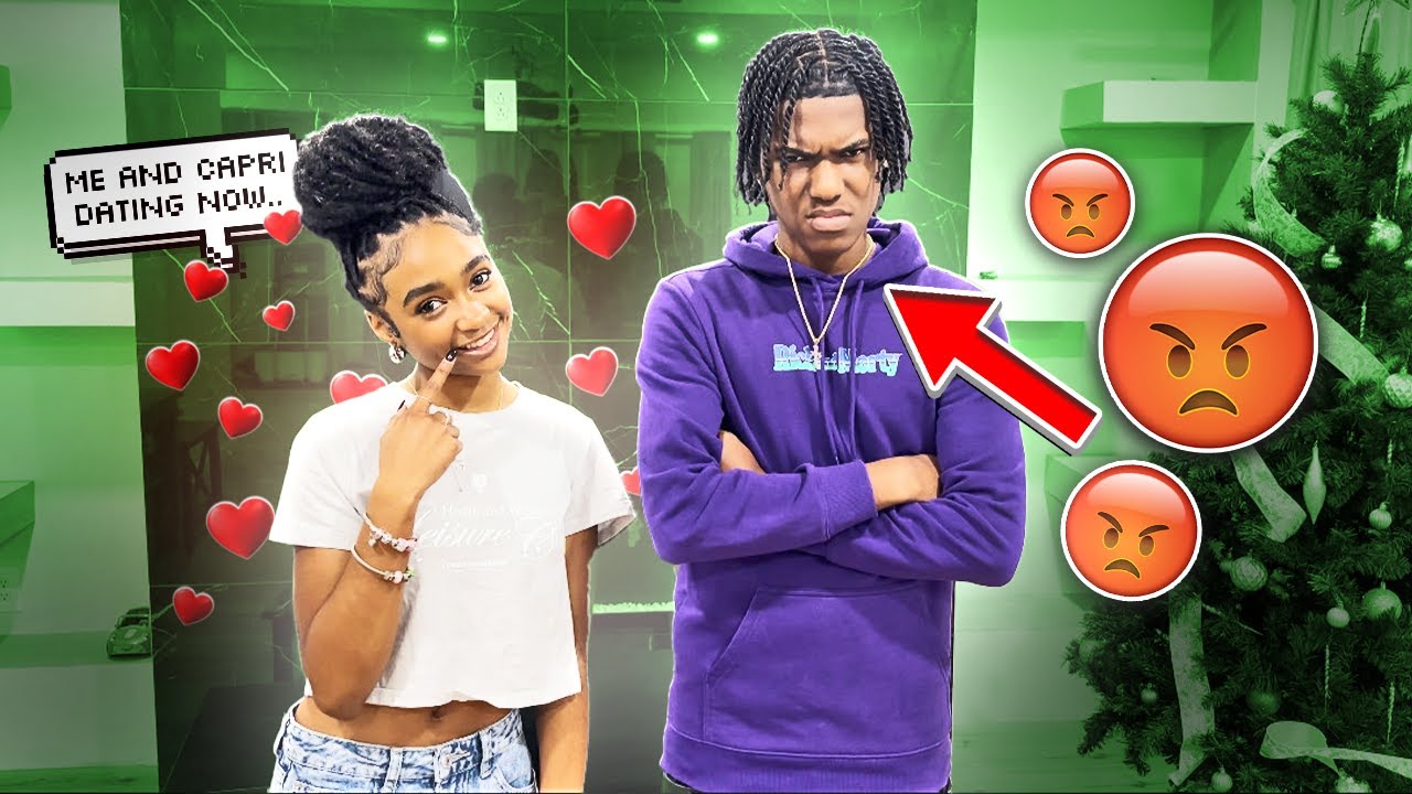 ME AND CAPRI GO TOGETHER PRANK ON ROMAN😱.. (HE WAS SO JEALOUS)