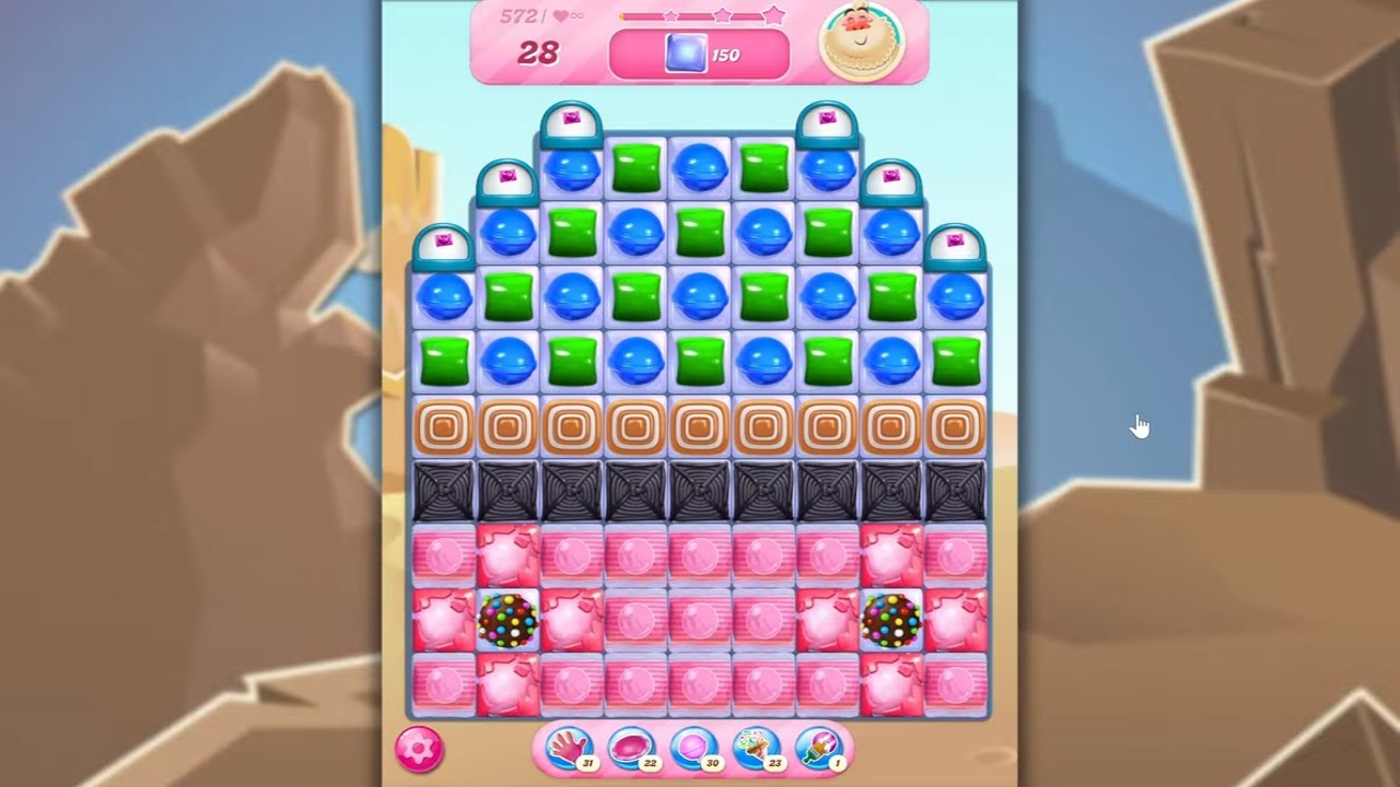 Candy Crush Saga LEVEL 572 NO BOOSTERS (new version)🐟☑️