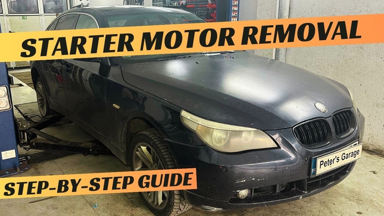 BMW 530d E60 Starter Motor removal replacement