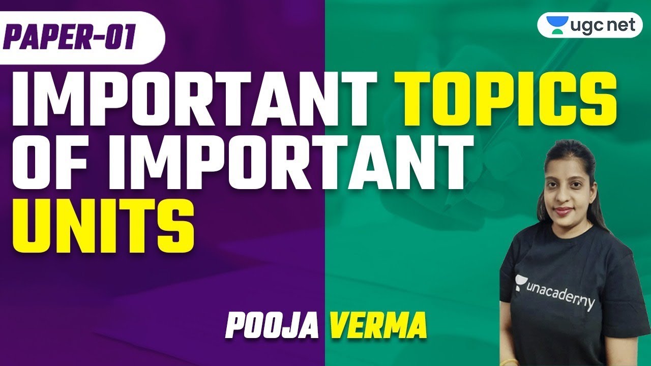 NTA UGC NET 2021 | Important Topics of Important Units | Research Aptitude by Pooja Verma