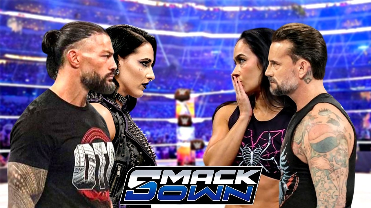 Full Match Rhea Ripley & Roman Reigns vs AJ Lee & CM Punk | WWE SMACKDOWN 01-03-2026