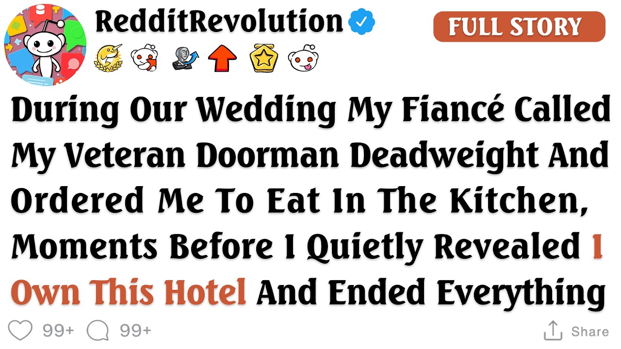 My Fiancé Humiliated My Veteran Doorman During Our Wedding And Grabbed My Plate Saying Staff...