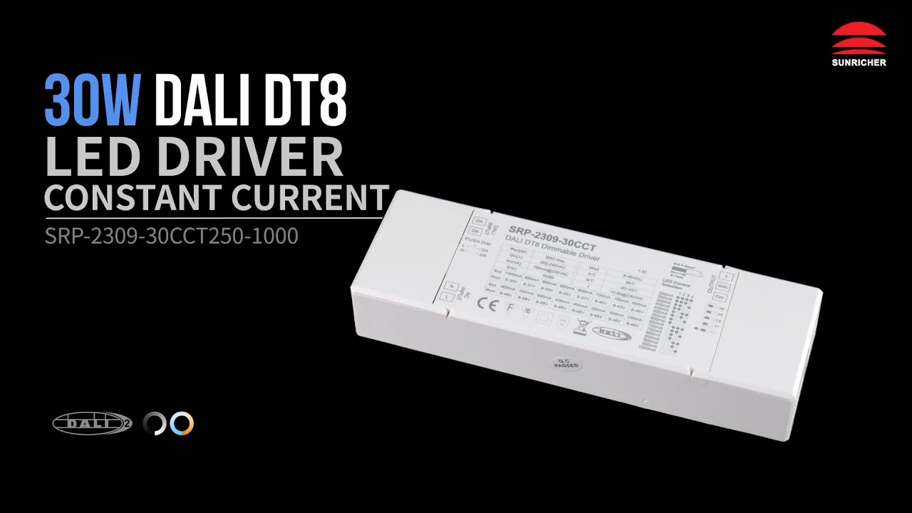 30W DALI DT8 LED Driver(Constant Current)_SRP-2309-30CCT250-1000