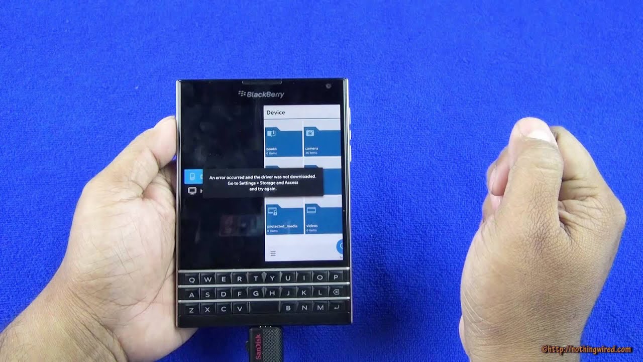 Blackberry Passport USB OTG Support