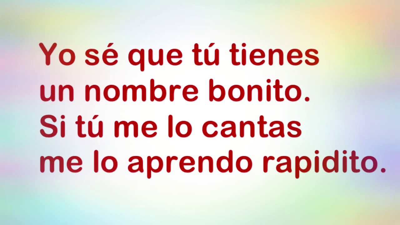 Canción para cantar el nombre