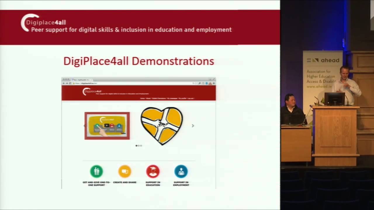 DigiPlace4all – Peer support for inclusive education - Dr Mark Magennis