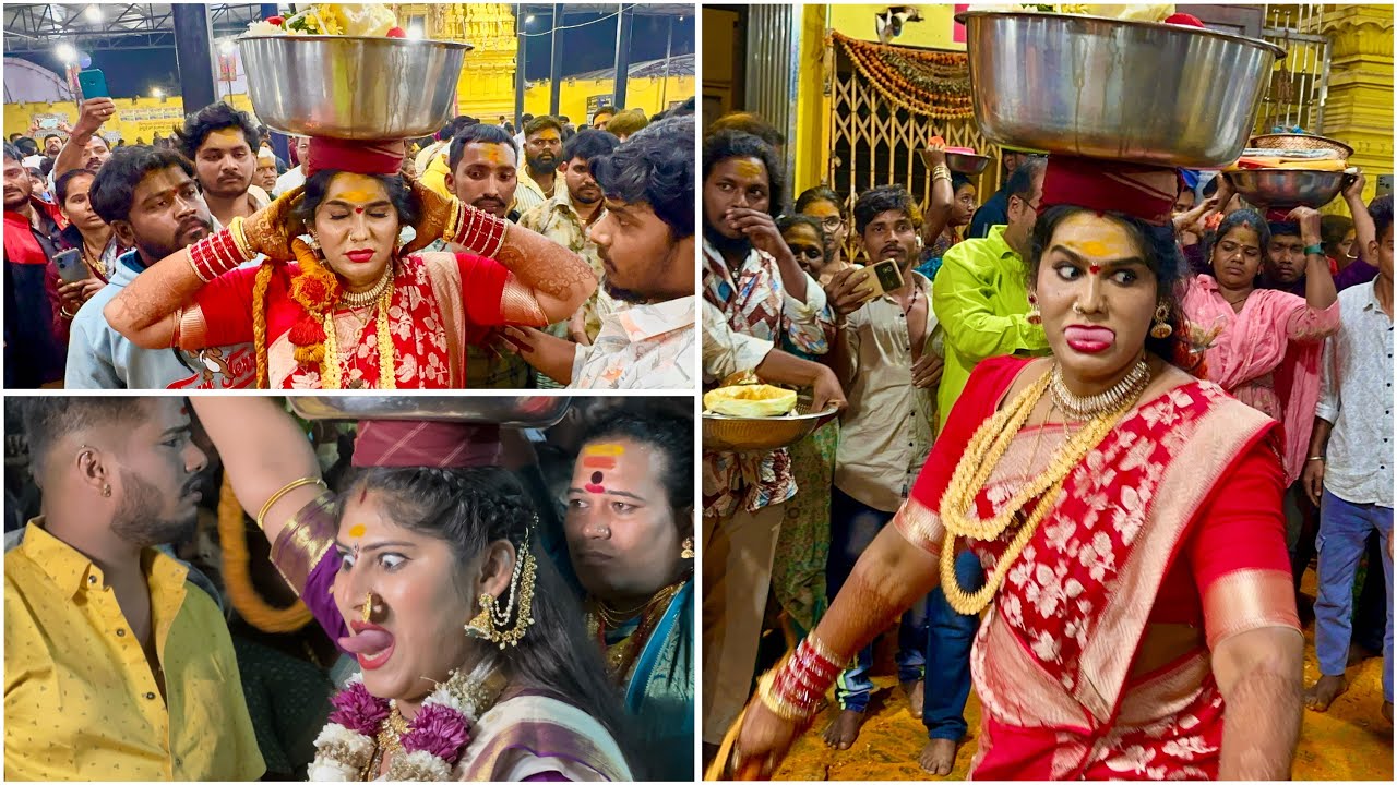 Jogini Shyamala bonam at Komuravelli mallanna Jathara | Jogini Nisha kranthi | Jogini Avika