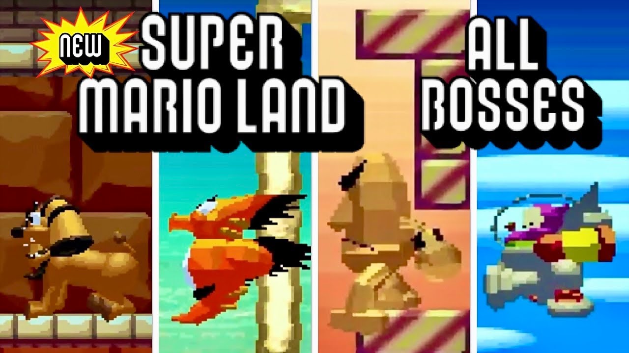 New Super Mario Land SNES - All Bosses - 4K