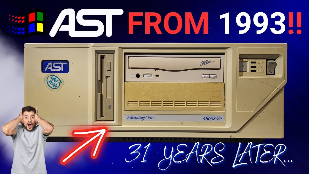 AST Advantage! Pro 486SX/25 Desktop PC from 1993!!