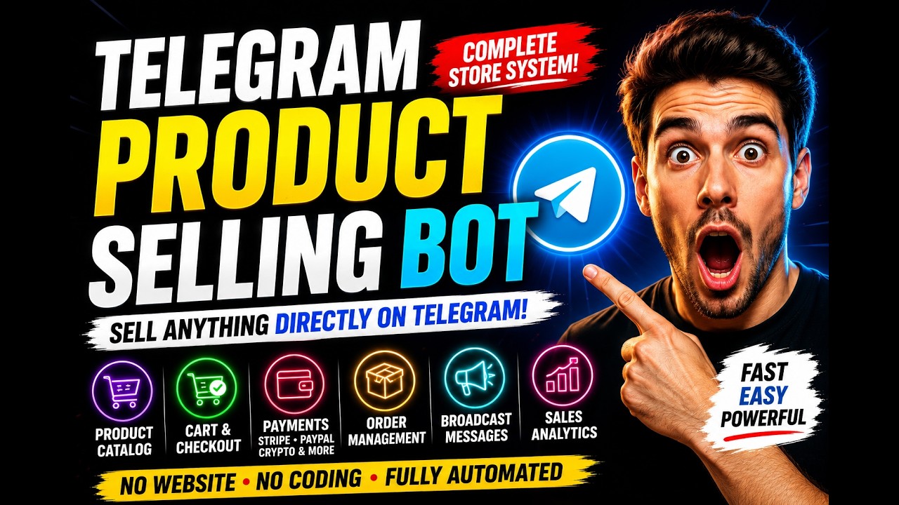 Telegram Product Selling Bot 2026 | Complete Store with Cart, Payments & Admin Panel