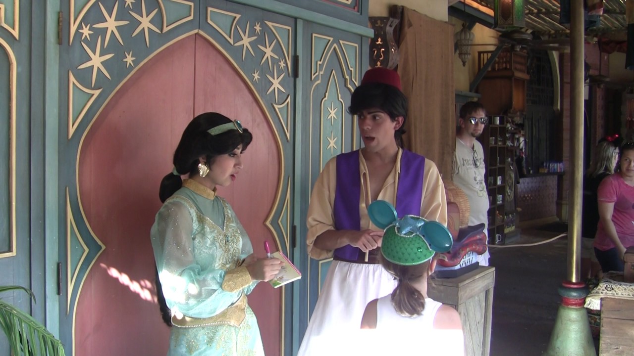 Meeting Aladdin and Jasmine