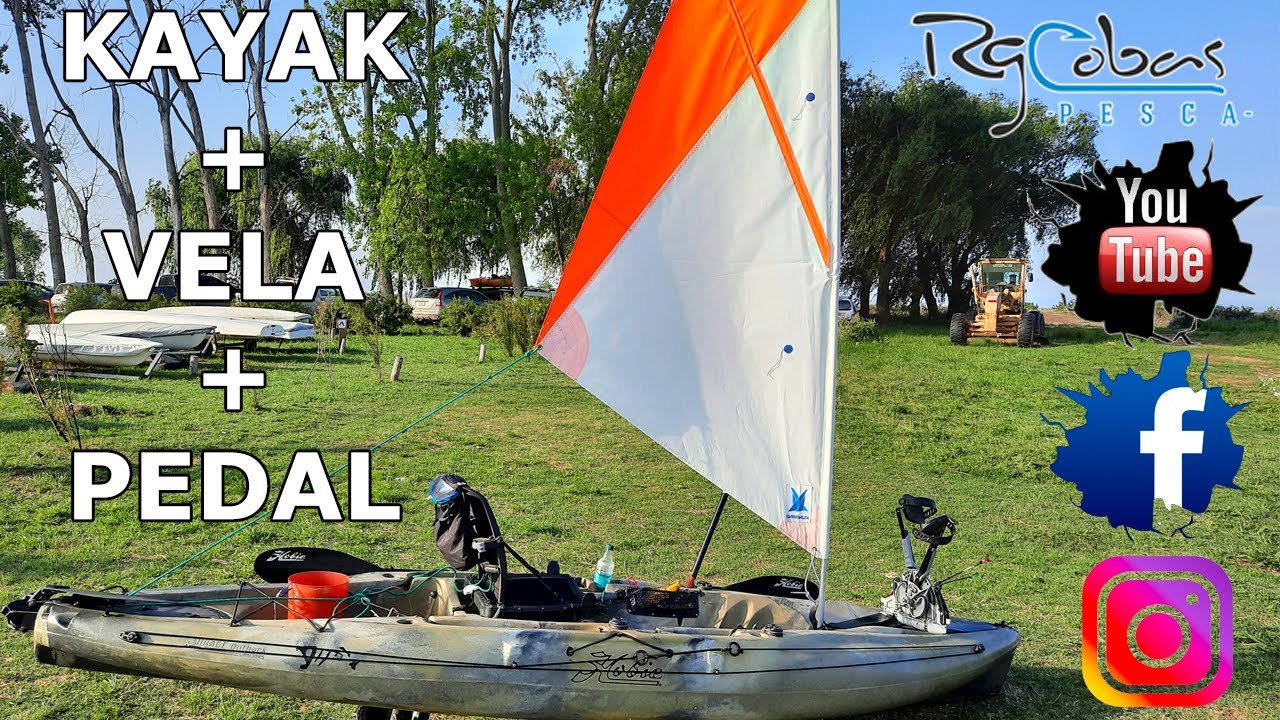 Navegando en Kayak a vela y Pedal (sin pesca)