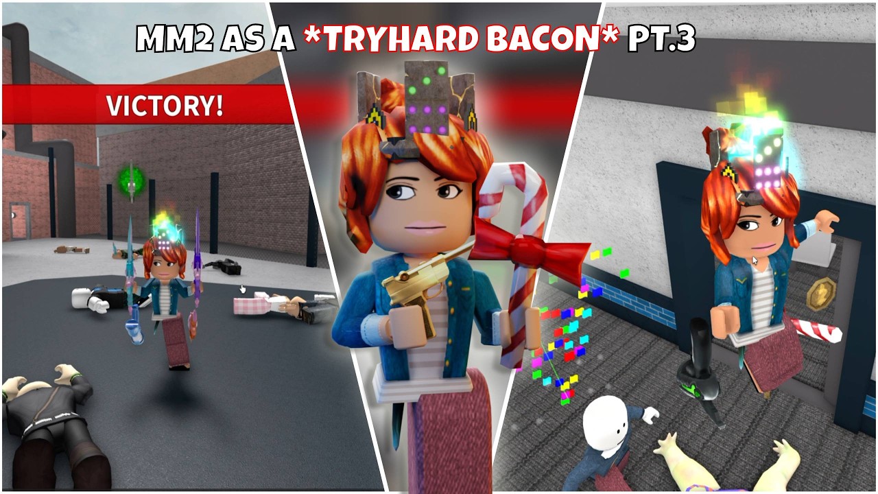 PLAYING MM2 AS A *TRYHARD* BACON PT.3 (Murder Mystery 2)