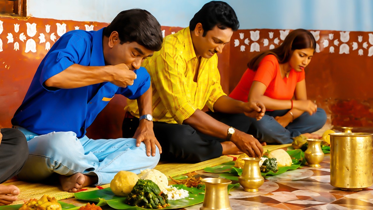 Krishnabhagwan Village Food Eating Comedy | Eating Food Comedy Scenes | Back To Back Comedy Scenes