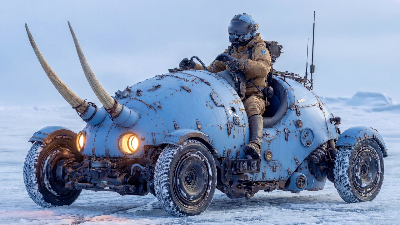 Humans Above the Ice Exploring a Retro-Futuristic Frozen World | Cinematic Ambient Music