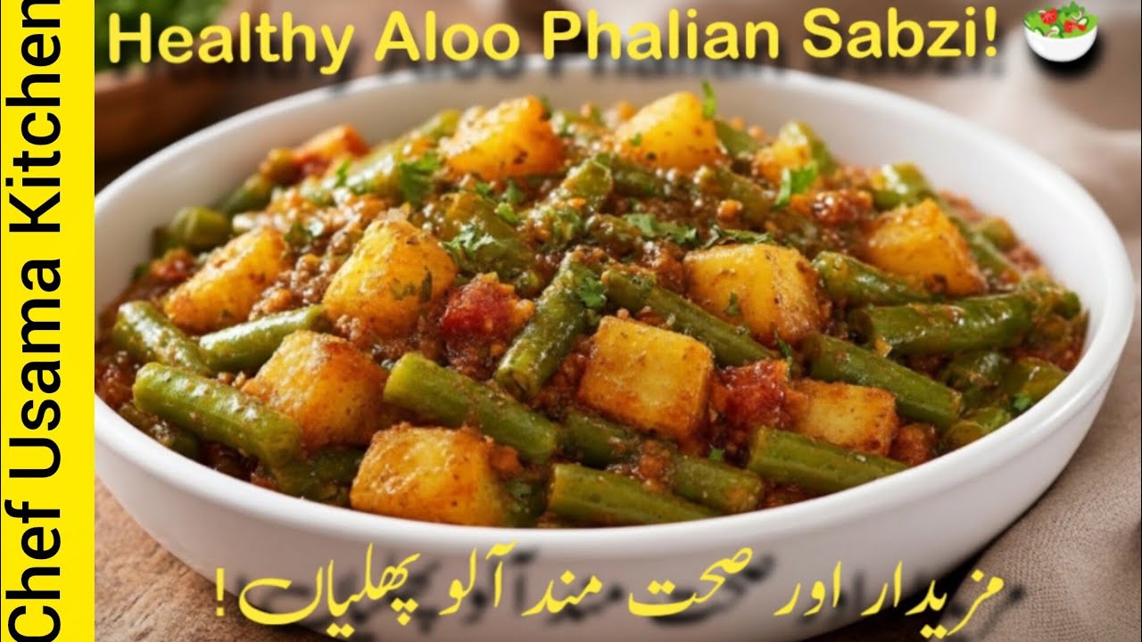 Healthy Aloo Phalian Sabzi | Green Beans Potato Recipe | Phalian Aloo Ki Sabzi | Chef Usama Kitchen
