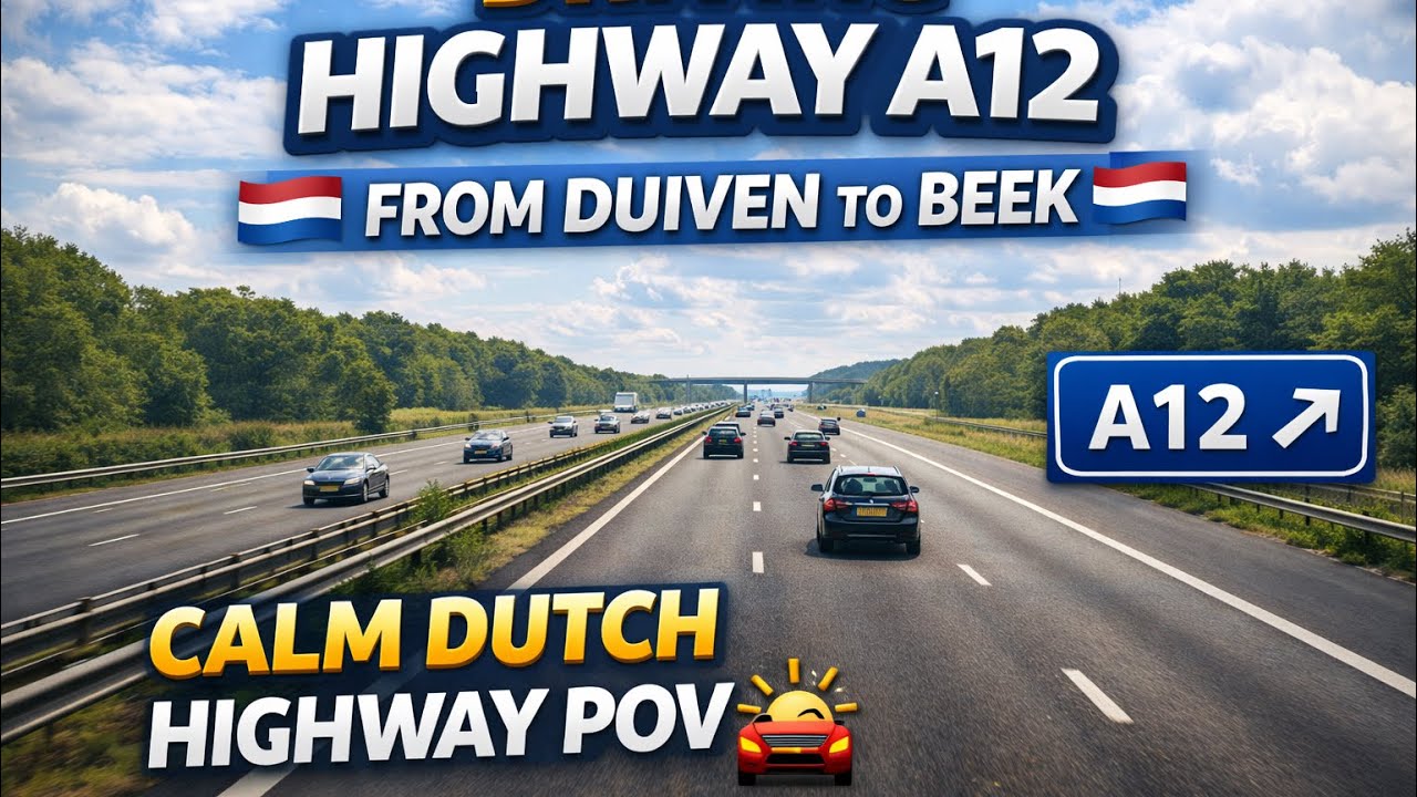 Driving on Highway A12 from Duiven to Beek 🇳🇱 | Calm Dutch Highway POV