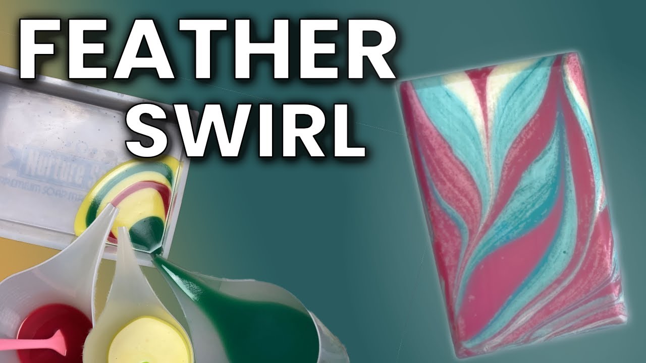 CIRCLE FEATHER SWIRL - Cold Process Soap Making