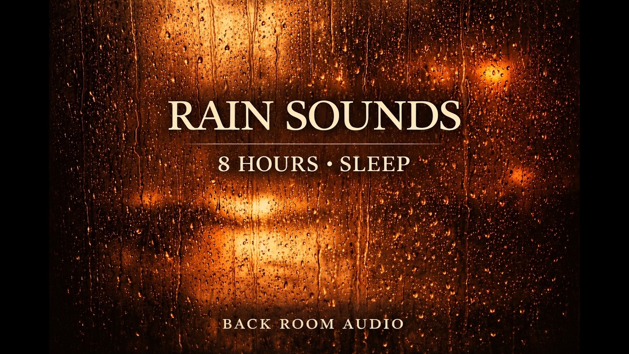 Brown Noise and Rain for Deep Sleep l 8 hours l Cozy Lakeside l Insomnia & Anxiety
