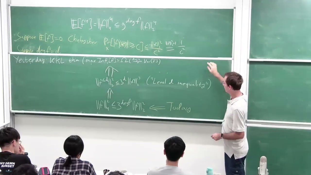 25.08.06, Yuval Filmus, Introduction to Boolean analysis (Lecture 3)