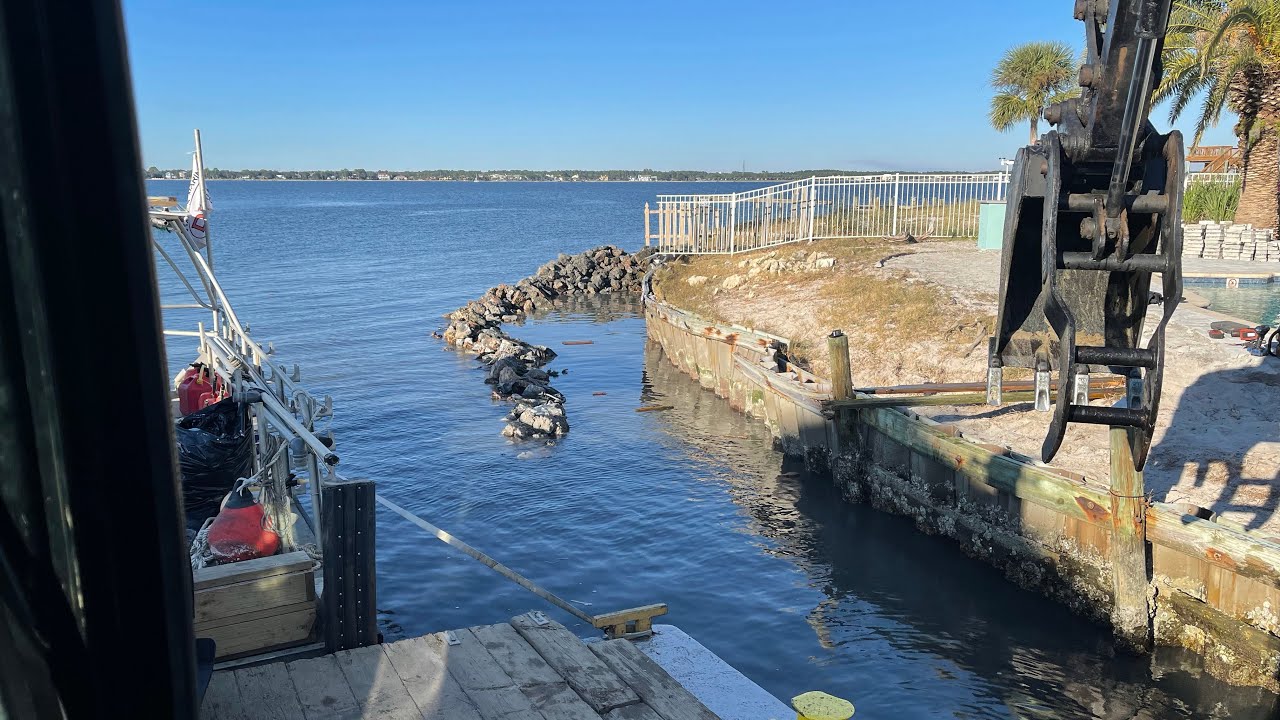 Replacing an old vinyl seawall