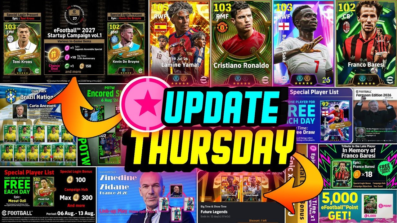 Новое обновление eFootball 2026!! Бесплатная Epic 😍 Ссылка на новый клад, четверговый Potw и камп...