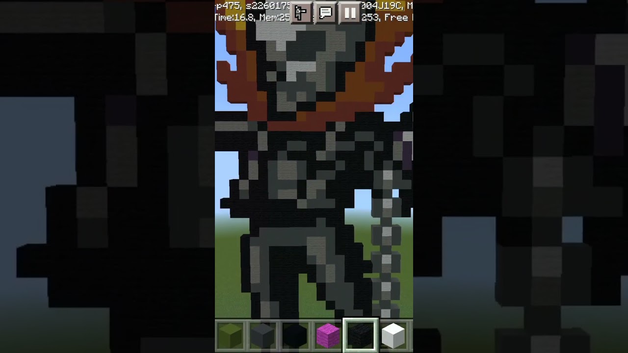 The best Ghost rider build for minecraft #shorts #itz_DEVESH