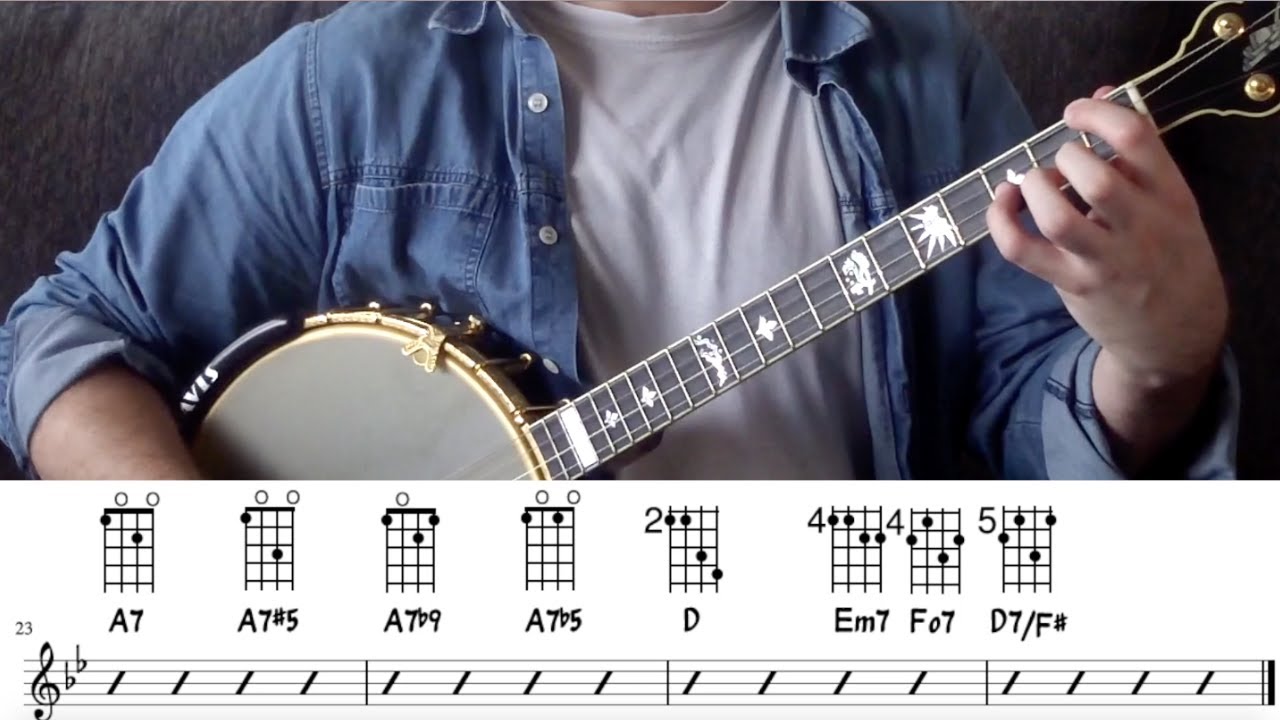 Blues my Naughty Sweetie Gives To Me | Tenor Banjo Chords Lesson