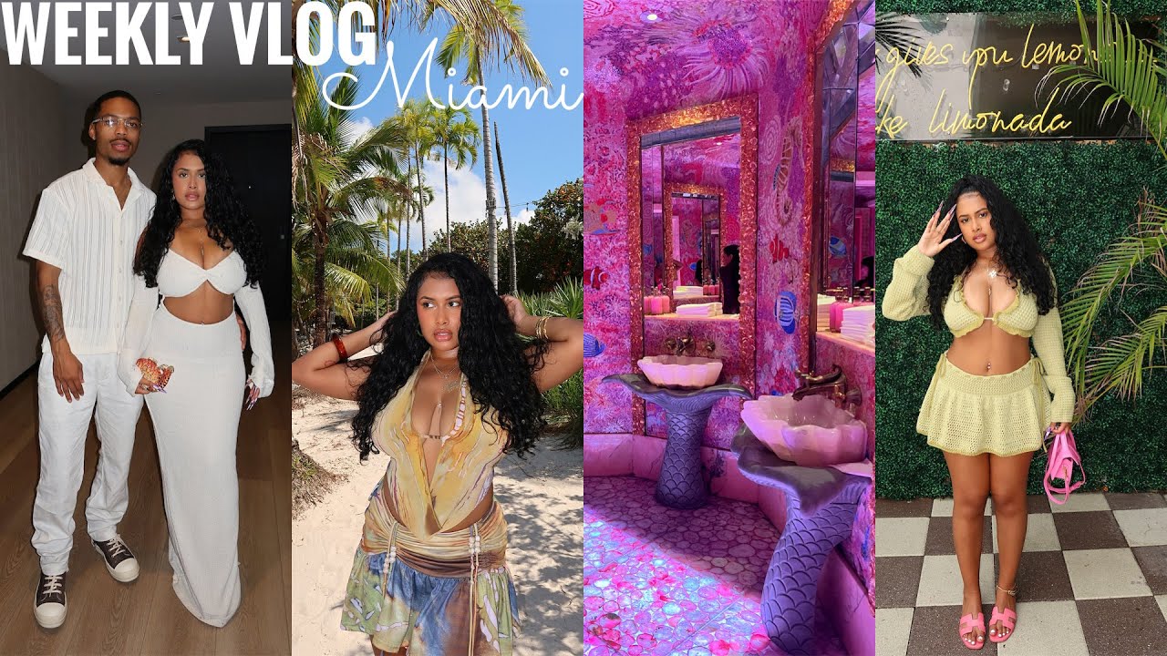 WEEKLY VLOG | MIAMI BAECATION + MOM BDAY +MUSEUM OF ICECREAM + JOIA BEACH + ROOFTOP MOVIES+BOAT TOUR