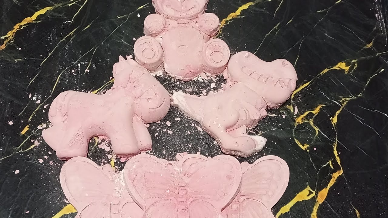 2x Sped Up |🦋🦖🧸🦄 Pink Silky Soft Gym Chalk Kingdom Animalia | OG Speed Video on @asmrrelaxandenjoy 