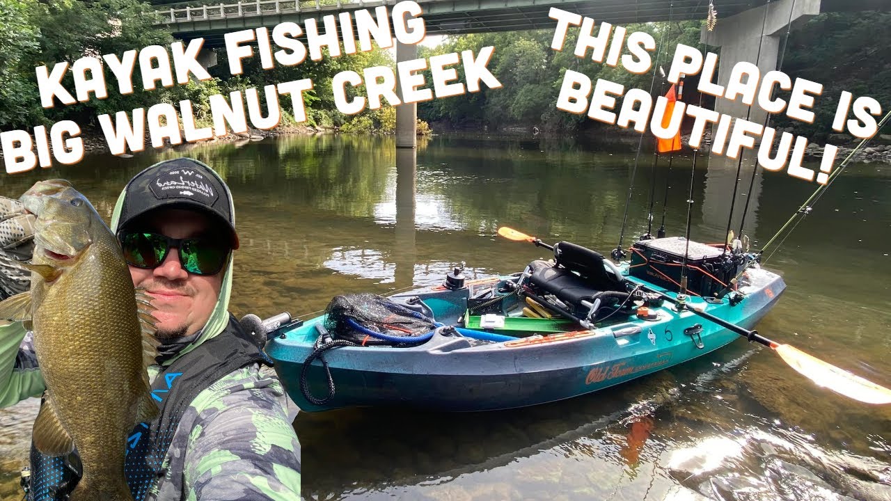 Kayak Fishing on The Big Walnut Creek in Ohio! (BKFT Columbus Rivers)