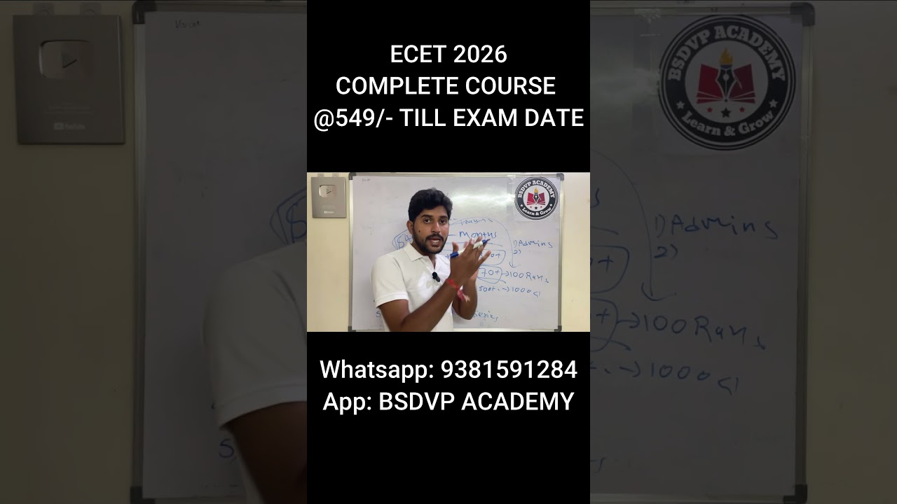 ECET 2026 COMPLETE COURSE @549/- TILL EXAM DATE 
