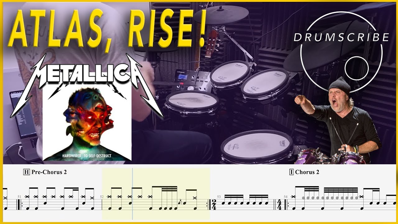 Atlas, Rise! - Metallica | DRUM SCORE Sheet Music | #7 DRUMSCRIBE