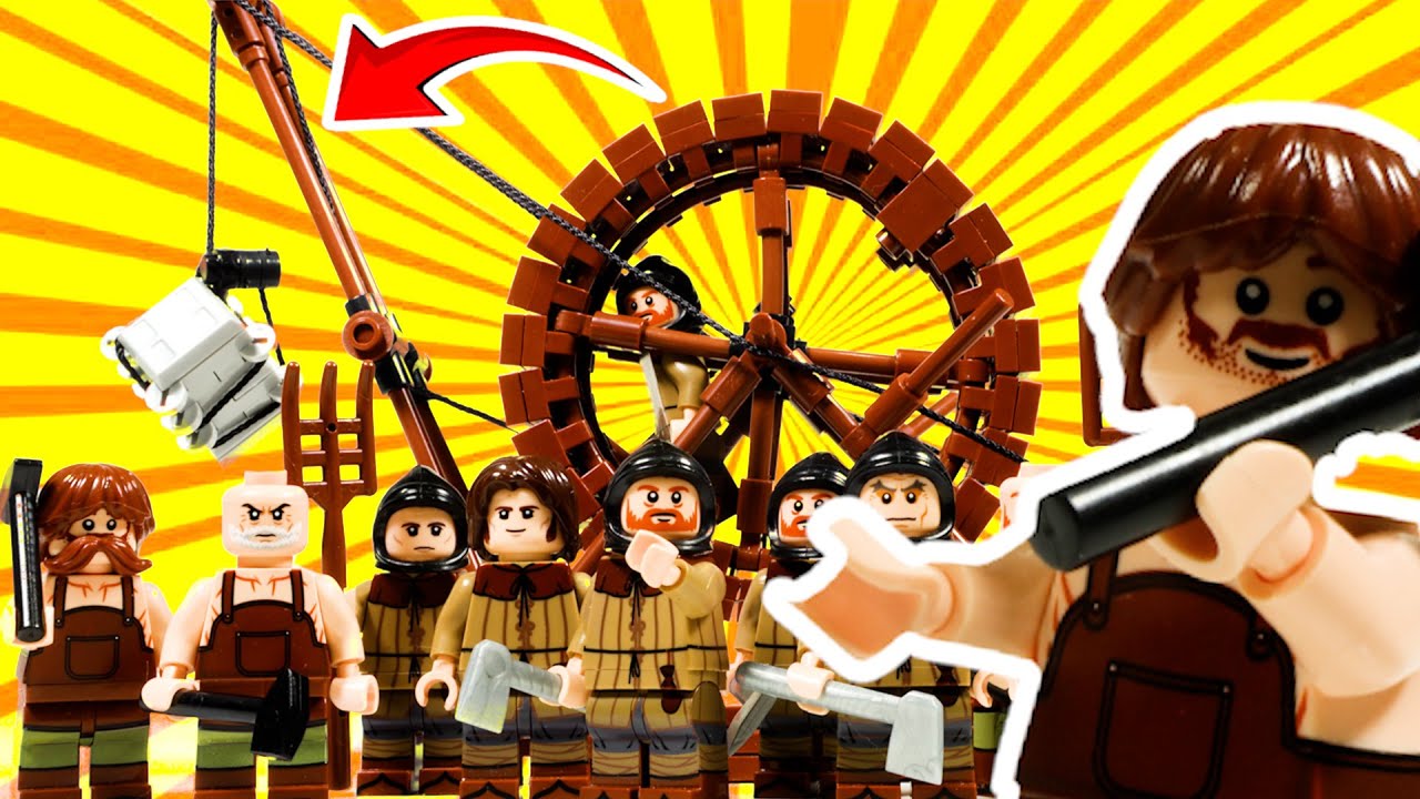 LEGO Peasants!? Working Medieval Crane? | Speedbuild & Review