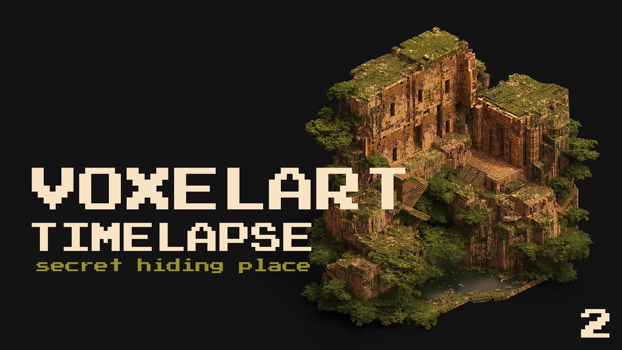 Secret Hiding Place - Voxel Art Timelapse
