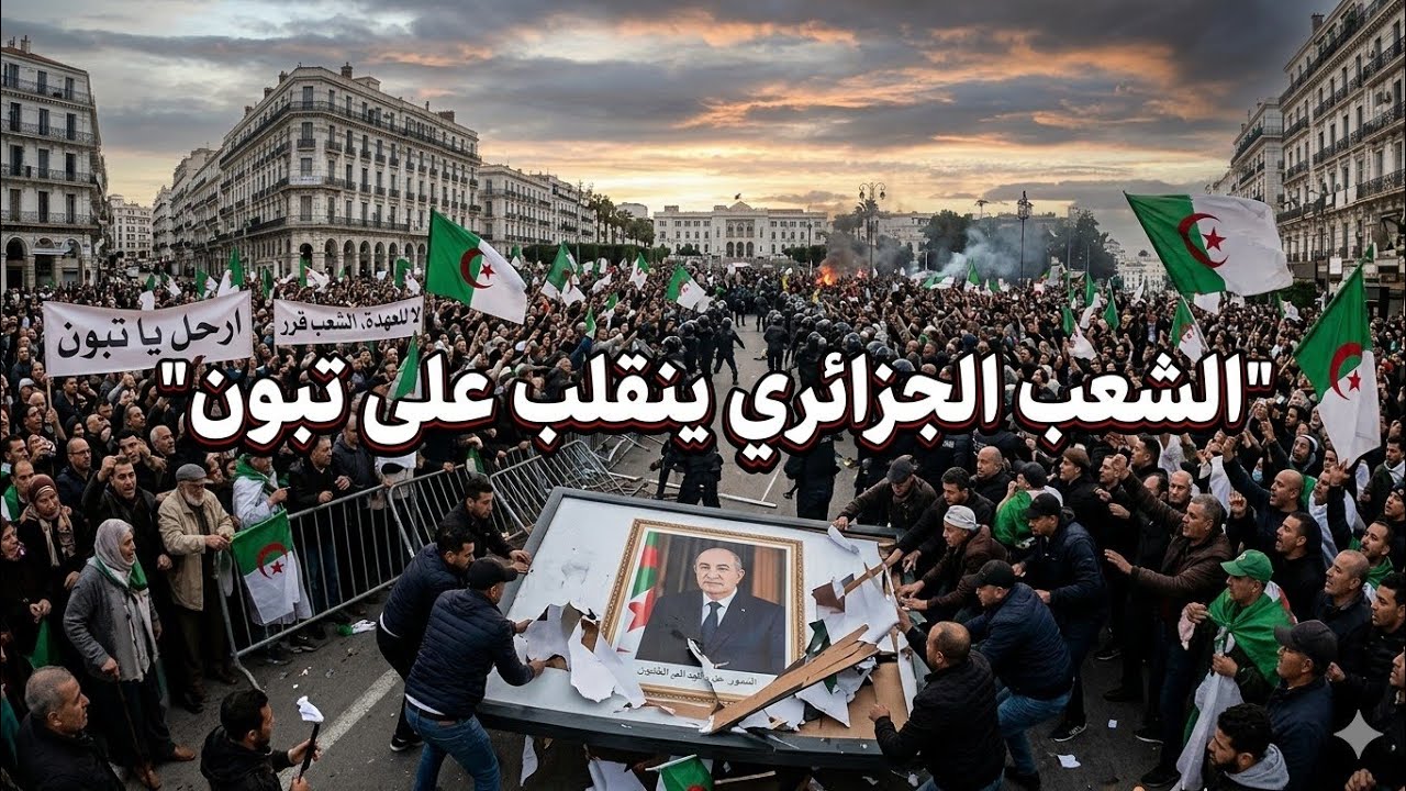 الشعب الجزائر يبدأ الحراك و انقلاب على تبون