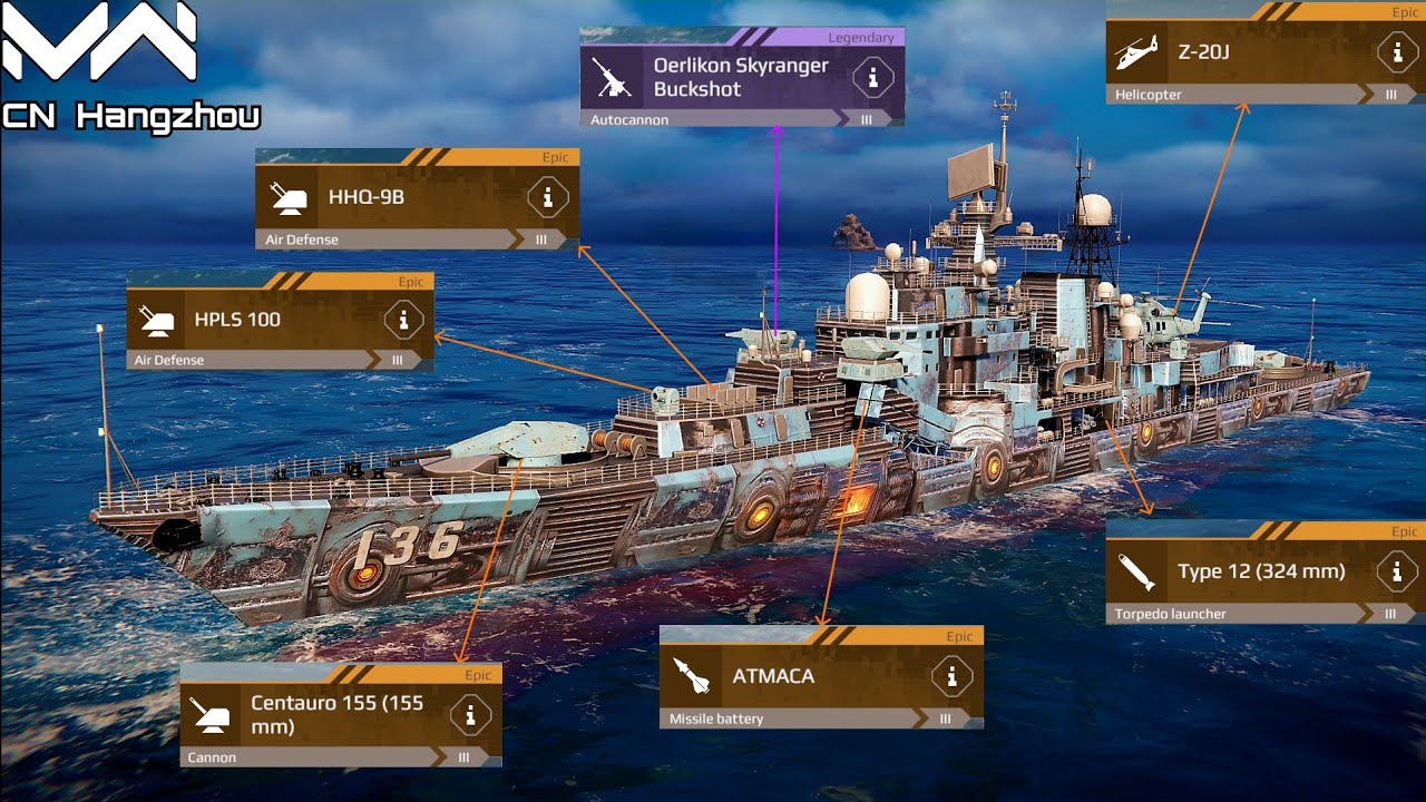 Modern Warships: Cn Hangzhou Chinese Destroyer After Speed Buff | Online Gameplay In 4k