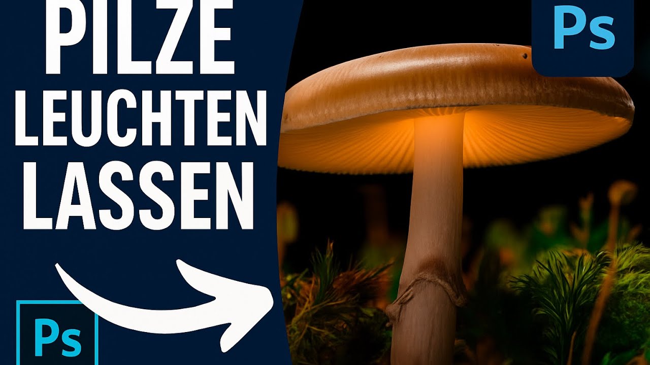 Pilz zum Leuchten bringen mit Photoshop