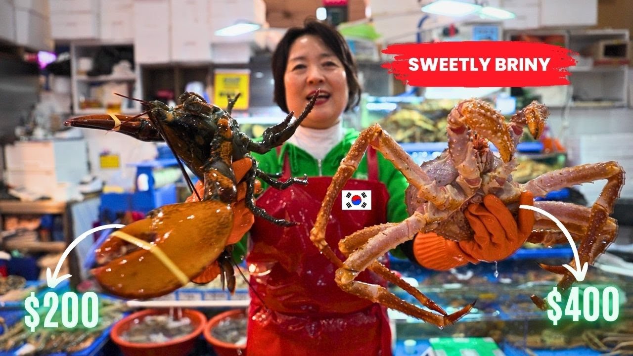 Korea Travel Adventures: INSANE Korean Seafood Experience at Noryangjin Market 🦐🔥