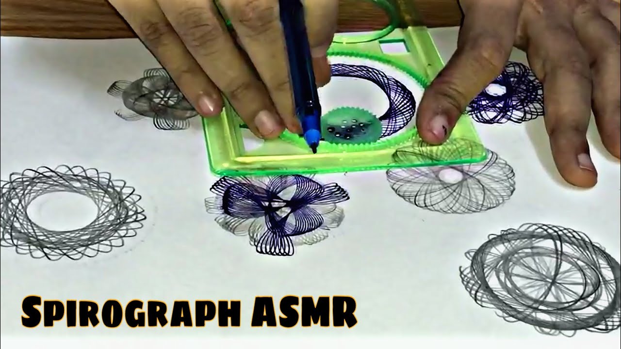 Spirograph Drawing and Paper ASMR | Doodling and Scribbling Sounds on Paper