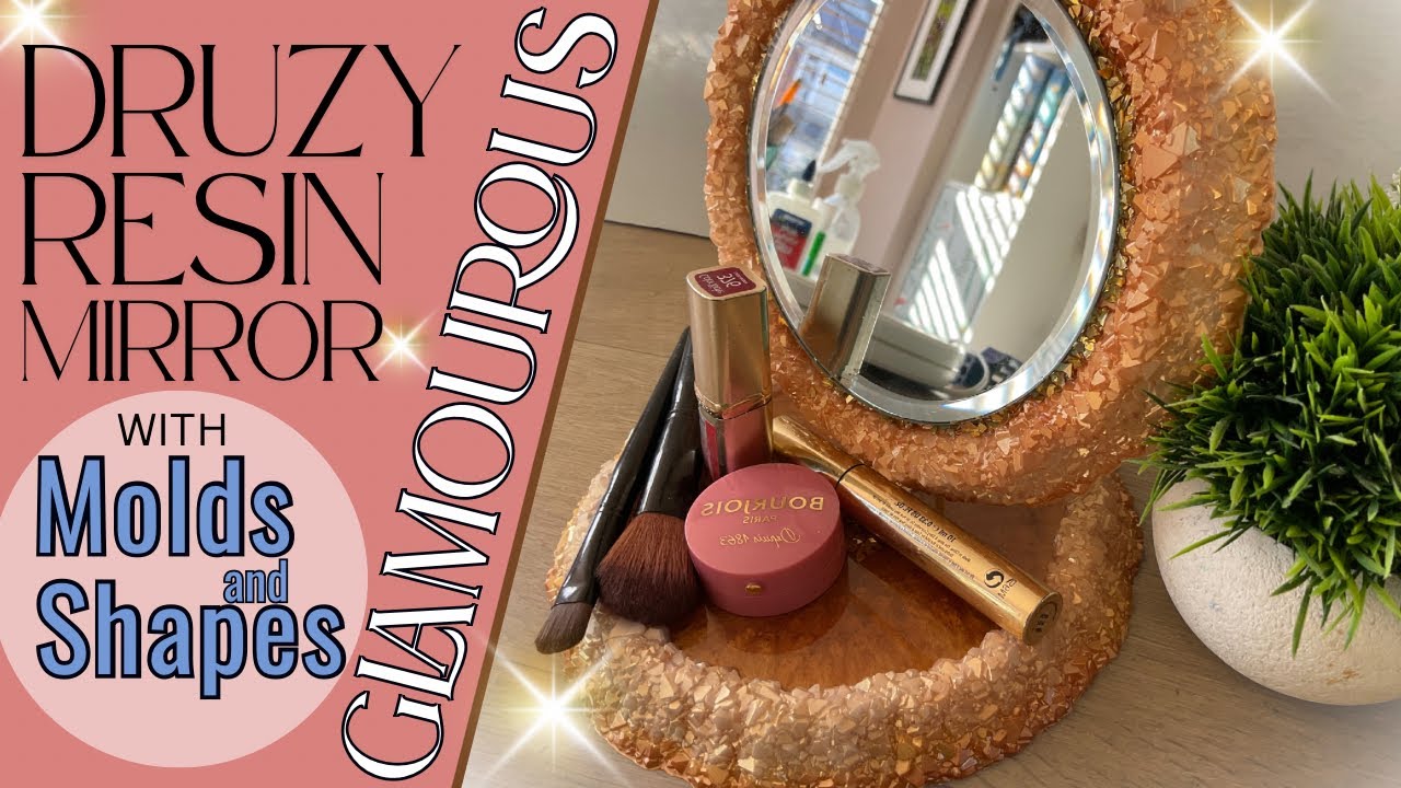 Resin Druzy Mirror - Molds and Shapes Collaboration