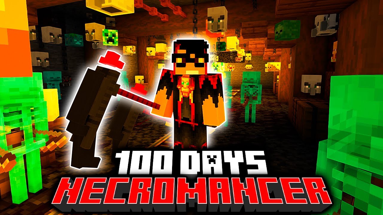 I survived 100 days as a NECROMANCER in Minecraft - The Movie