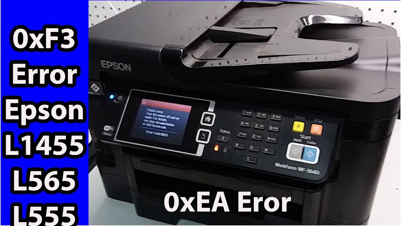 0xF3 Error Epson L1455 Printer | Papar jam | Scanner error