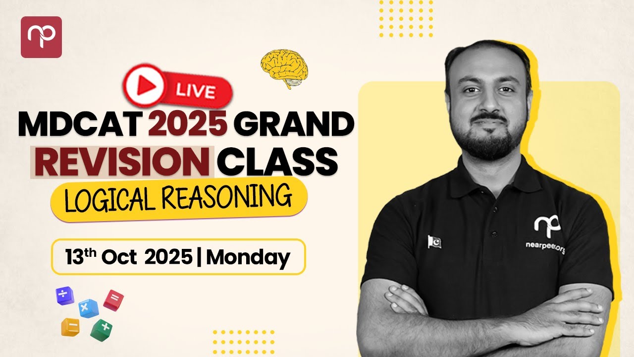 🔴 MDCAT 2025 Revision Class | MDCAT Logical Reasoning | One-shot Lecture!
