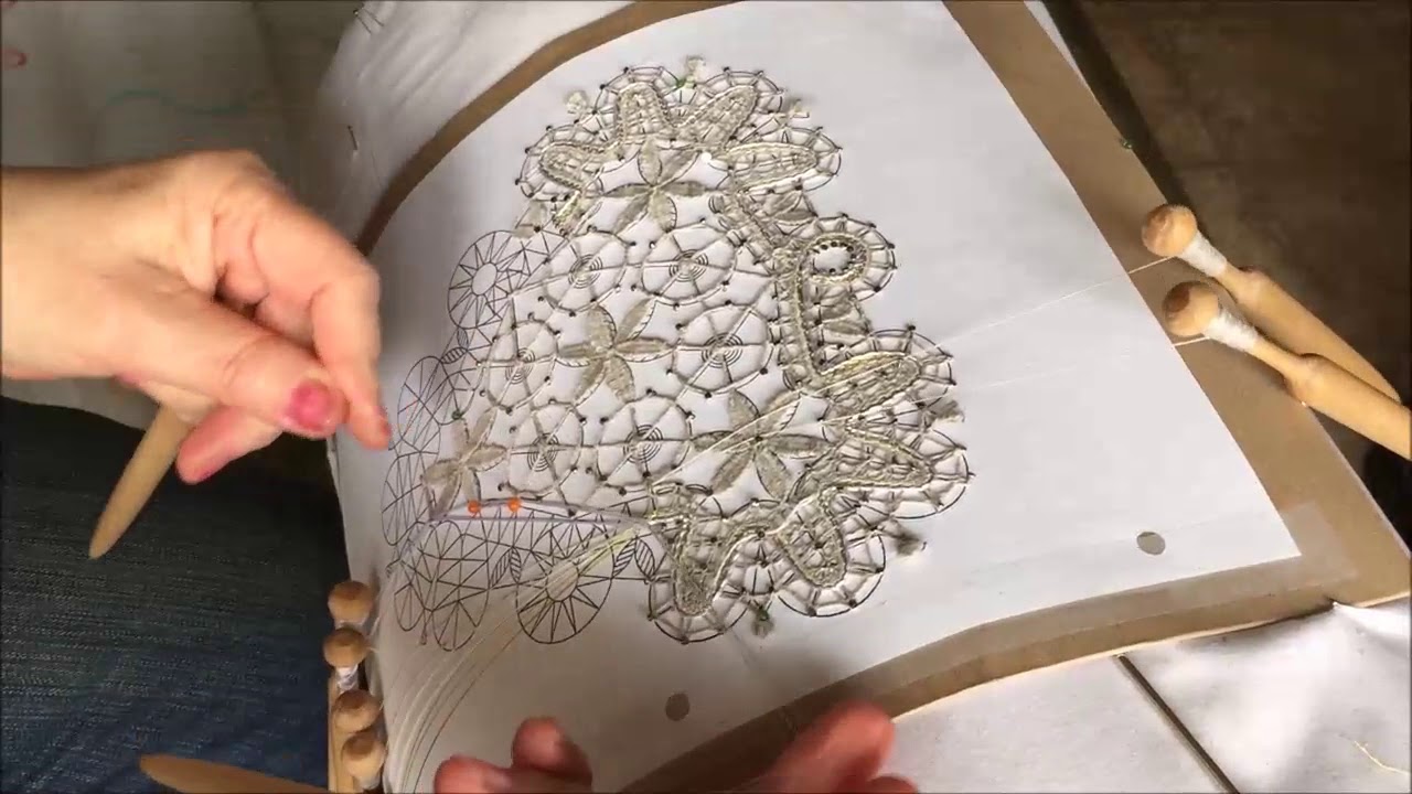 How to make Bobbing lace  Russian style Doily 3 Part 1