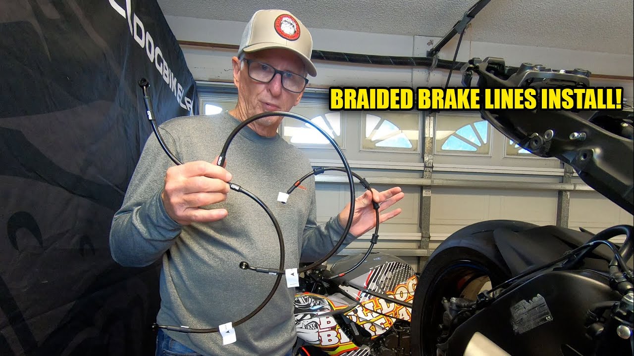 Ninja ZX6R Braided Brake Line Install! | BULLGOG BIKE LAW