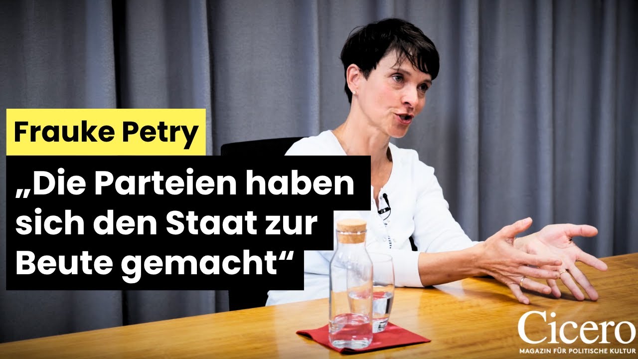Frauke Petry im Gespr&auml;ch &ndash; &bdquo;Es sitzen massenhaft Nutznie&szlig;er im Staatsapparat&ldquo;