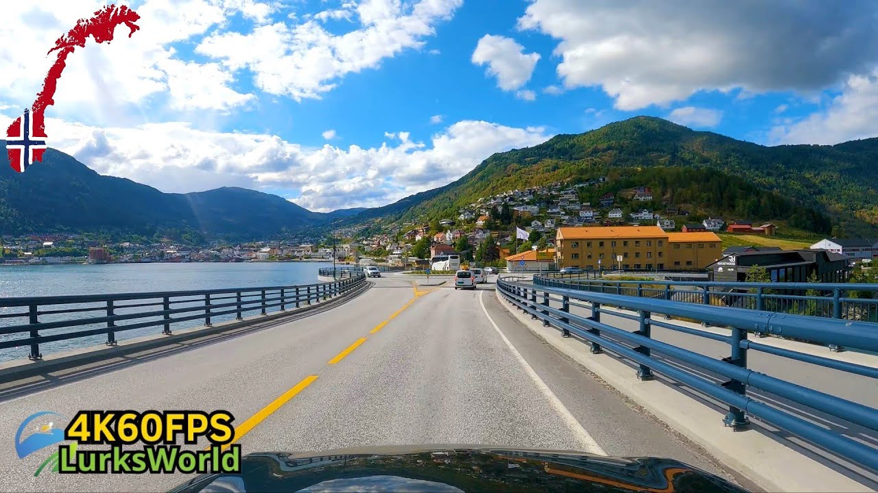 Driving in Norway - Sogndalsfjøra to Gaupne - 4K60