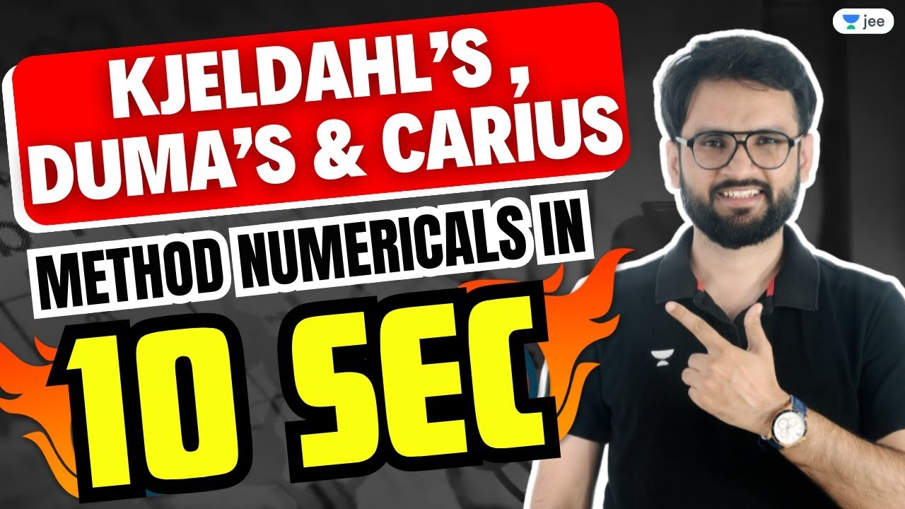 Kjeldahl’s, Duma’s & Carius Method Numerical in 10 Seconds | #chemistrytricks #lokeshchoudhary